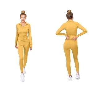 NEW MIX  Zipper  Stretchy One Size Women's Yellow Hoodie